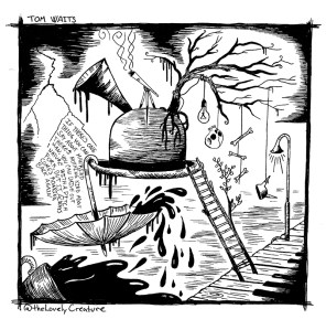 surreal drawing af a hat with a tree on