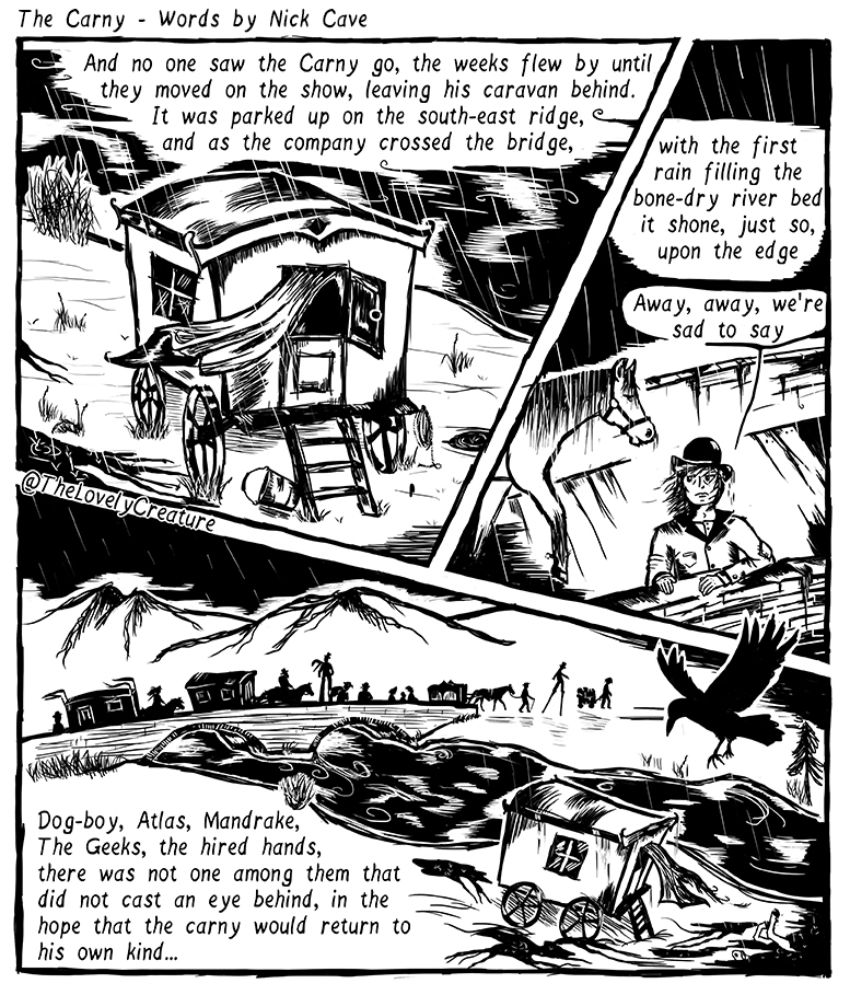 nick cave illustrated song the carny