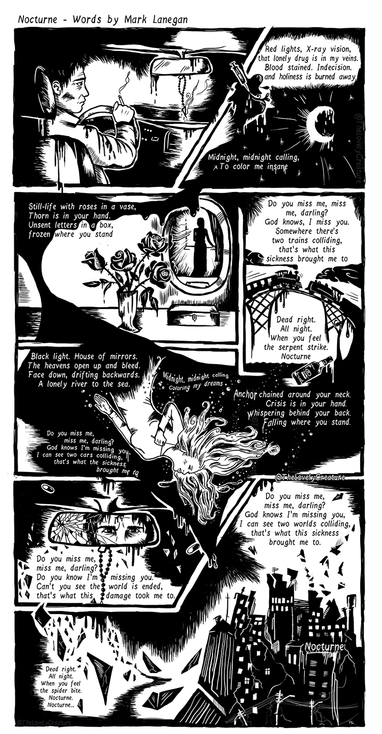 mark lanegan song illustrated as a comic norcturne