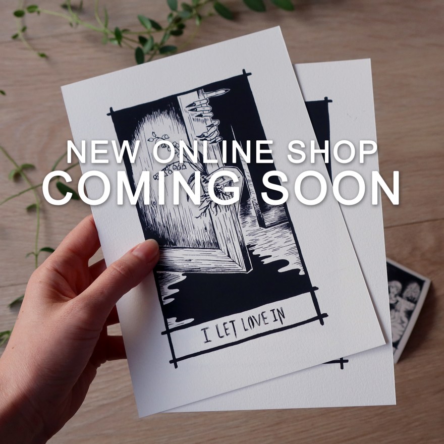 Billede med tekst: Ny online shop coming soon